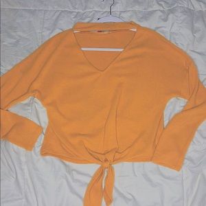 Light sweater with front tie open chest !